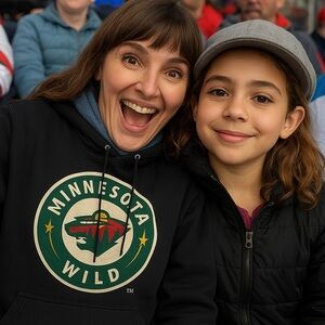 Black Sweatshirt hoodie Minnesota wild hockey size M